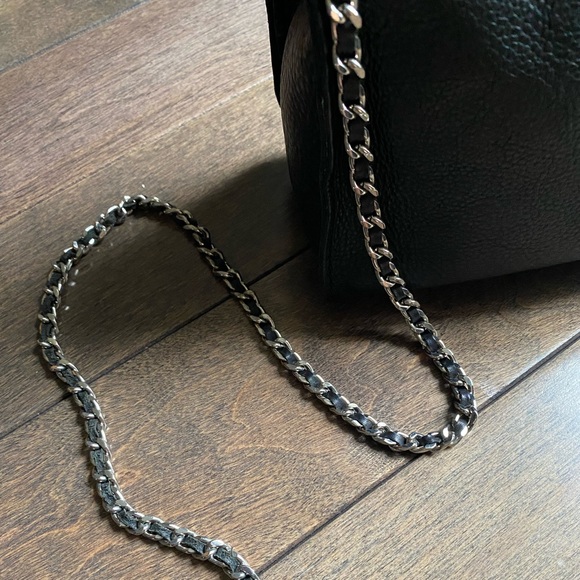 Zara small leather purse with chain strap. Black colour. - Picture 13 of 14
